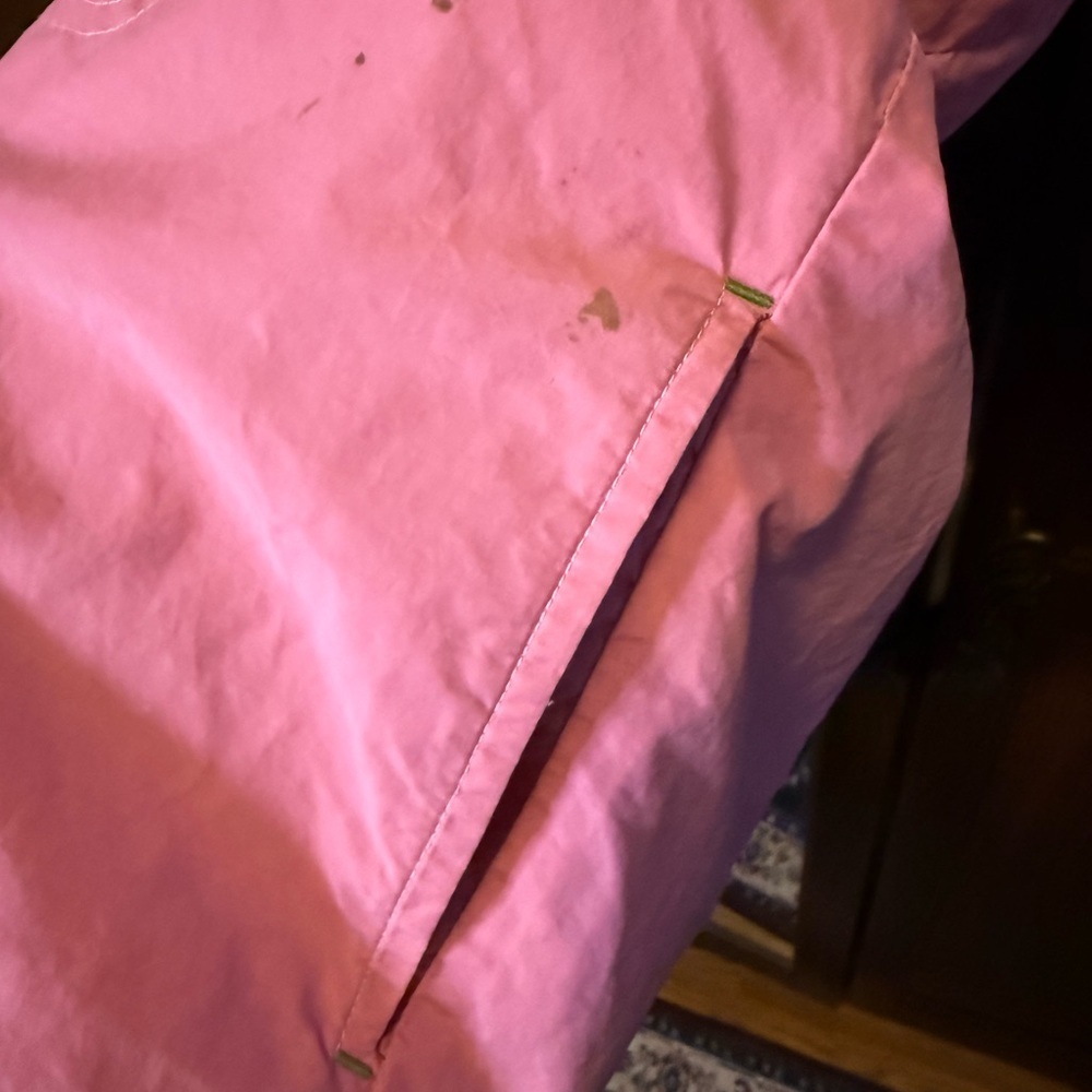 LANDS' END Pink Hooded Windbreaker Pullover Jacket size Large - Picture 6 of 11